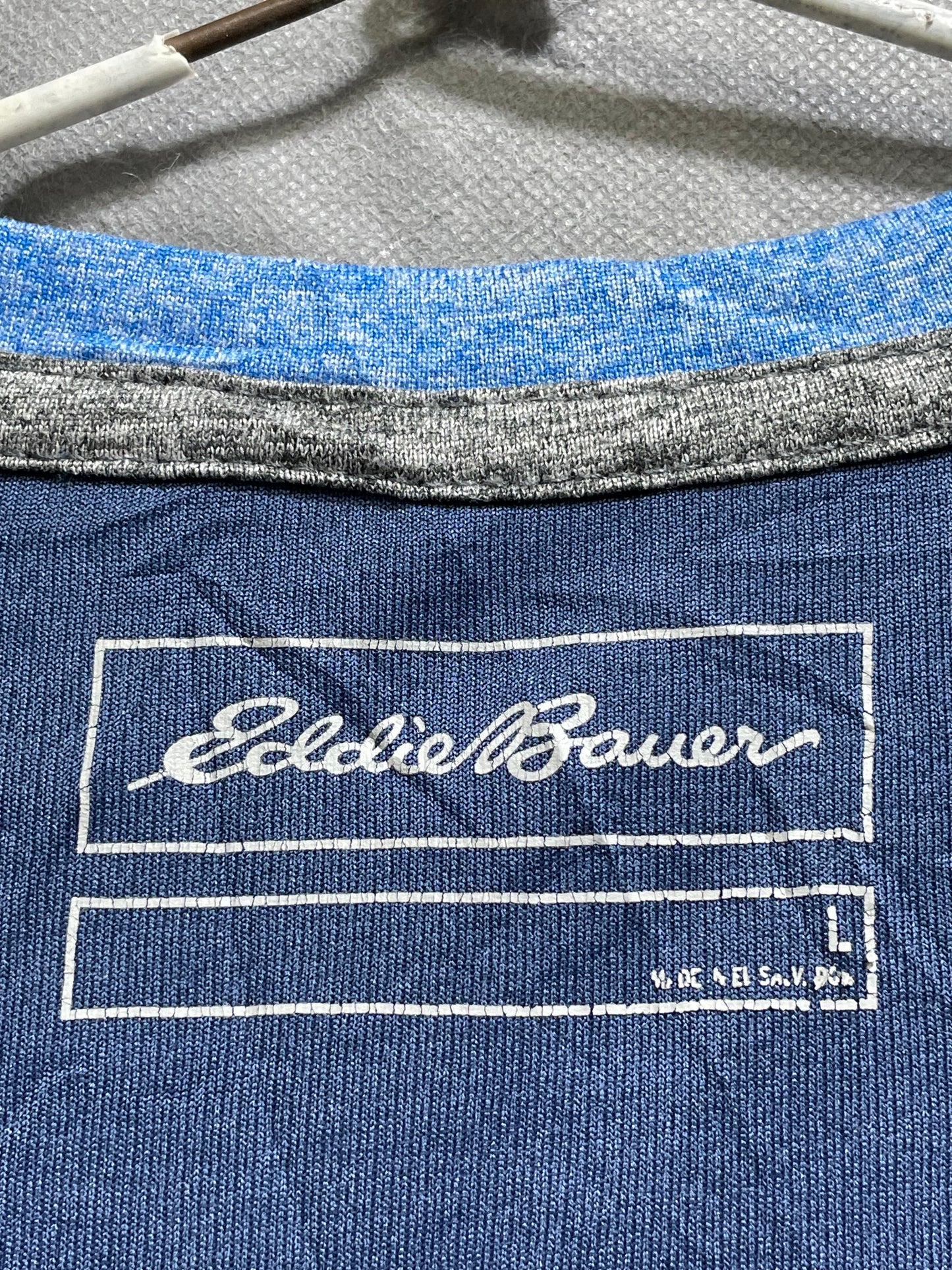 Eddie Bauer Blue Sports For Men T Shirt Large