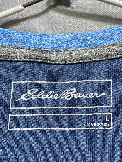 Eddie Bauer Blue Sports For Men T Shirt Large