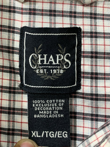 Chaps White Cotton Shirt For Men