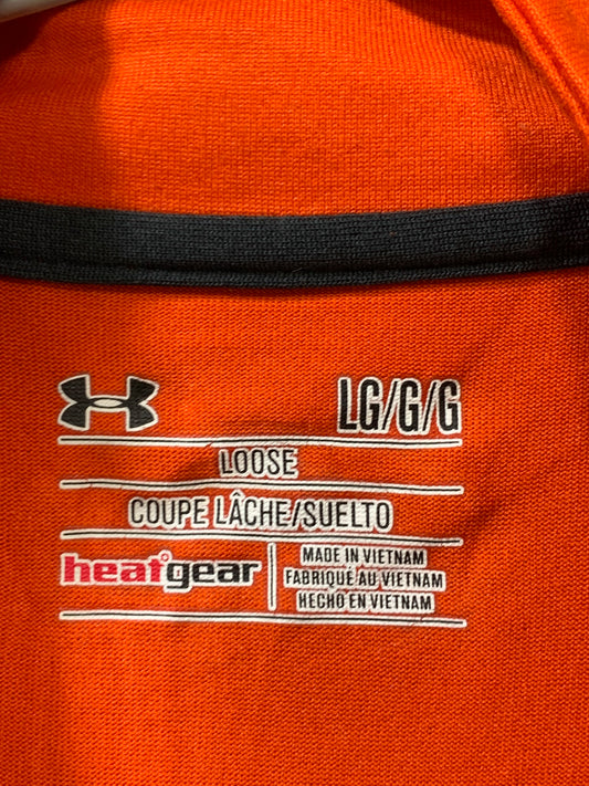 Under Armour Sports Orange Polo Men T Shirt