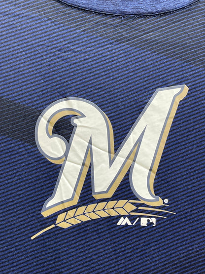 Majestic Blue Sports For Men T Shirt Medium