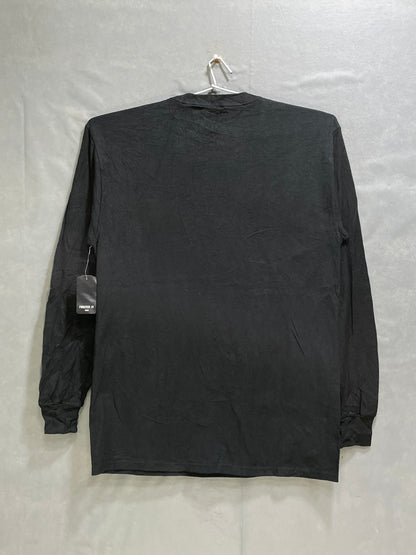 Forever 21 Black Gray Cotton T Shirt For Men Medium