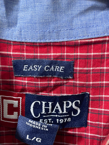 Chaps Red Cotton Shirt For Men L