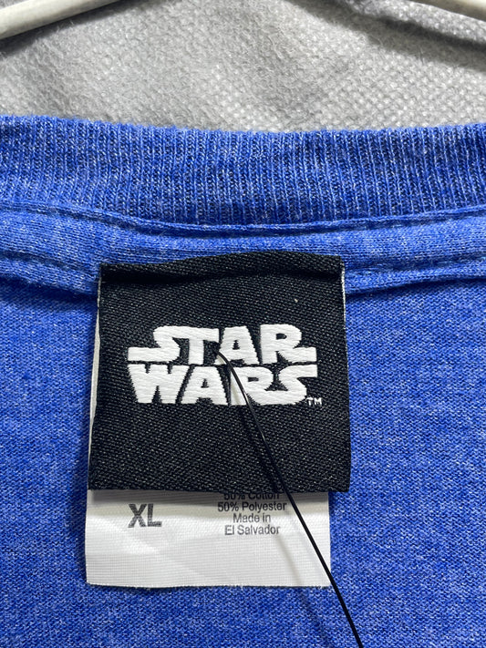 Star Wars Blue Cotton T Shirt For Men X Large