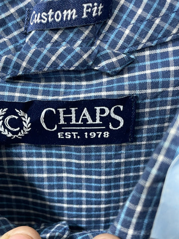 Chaps Blue Cotton Shirt For Men L