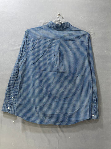 Chaps Blue Cotton Shirt For Men L