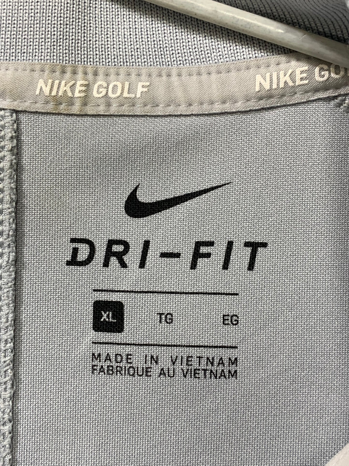 Nike Dri Fit Sports Gray Polo Men T Shirt