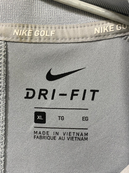 Nike Dri Fit Sports Gray Polo Men T Shirt