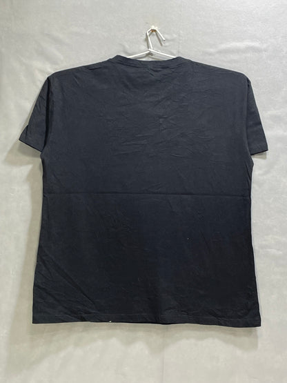 Romwe Black Cotton T Shirt For Men M
