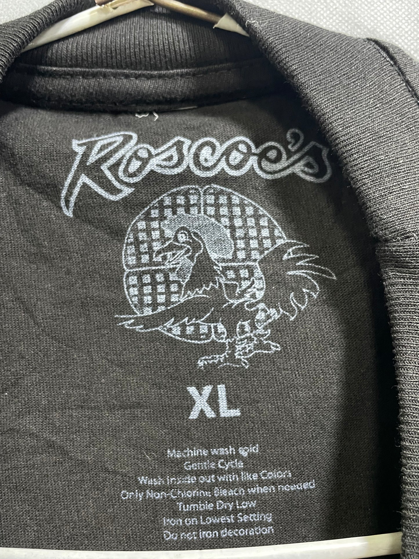 Roscoe's Black Cotton T Shirt For Men X Large
