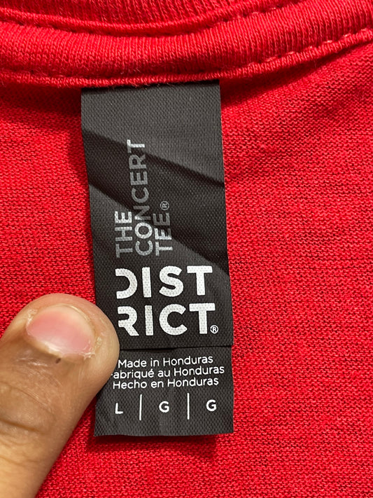 District Red Cotton T Shirt For Men Large