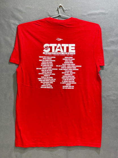 District Red Cotton T Shirt For Men Large