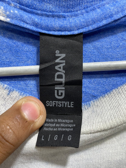 Gildan Blue Cotton T Shirt For Men Large