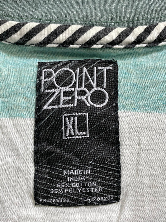 Point Zero Green Cotton T Shirt For Men Medium