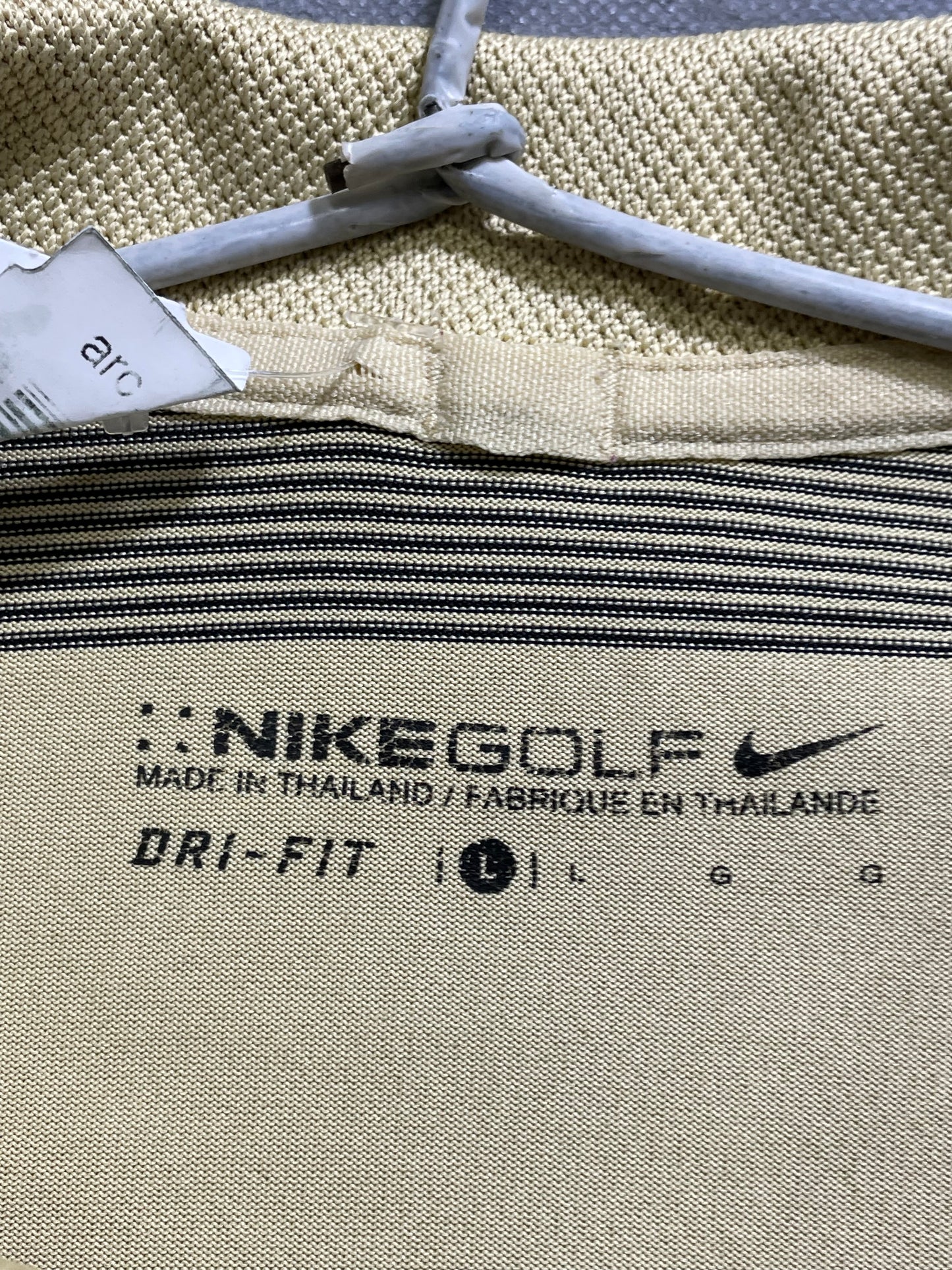 Nike Yellow Polyester Sport Polo T Shirt For Men L