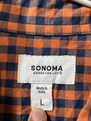 Sonoma Orange Cotton Shirt For Men L