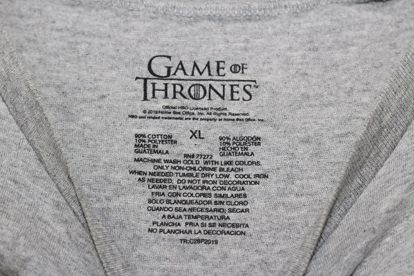 Game Of Thrones Branded Original Vest T Shirt For Men | Preloved Labels