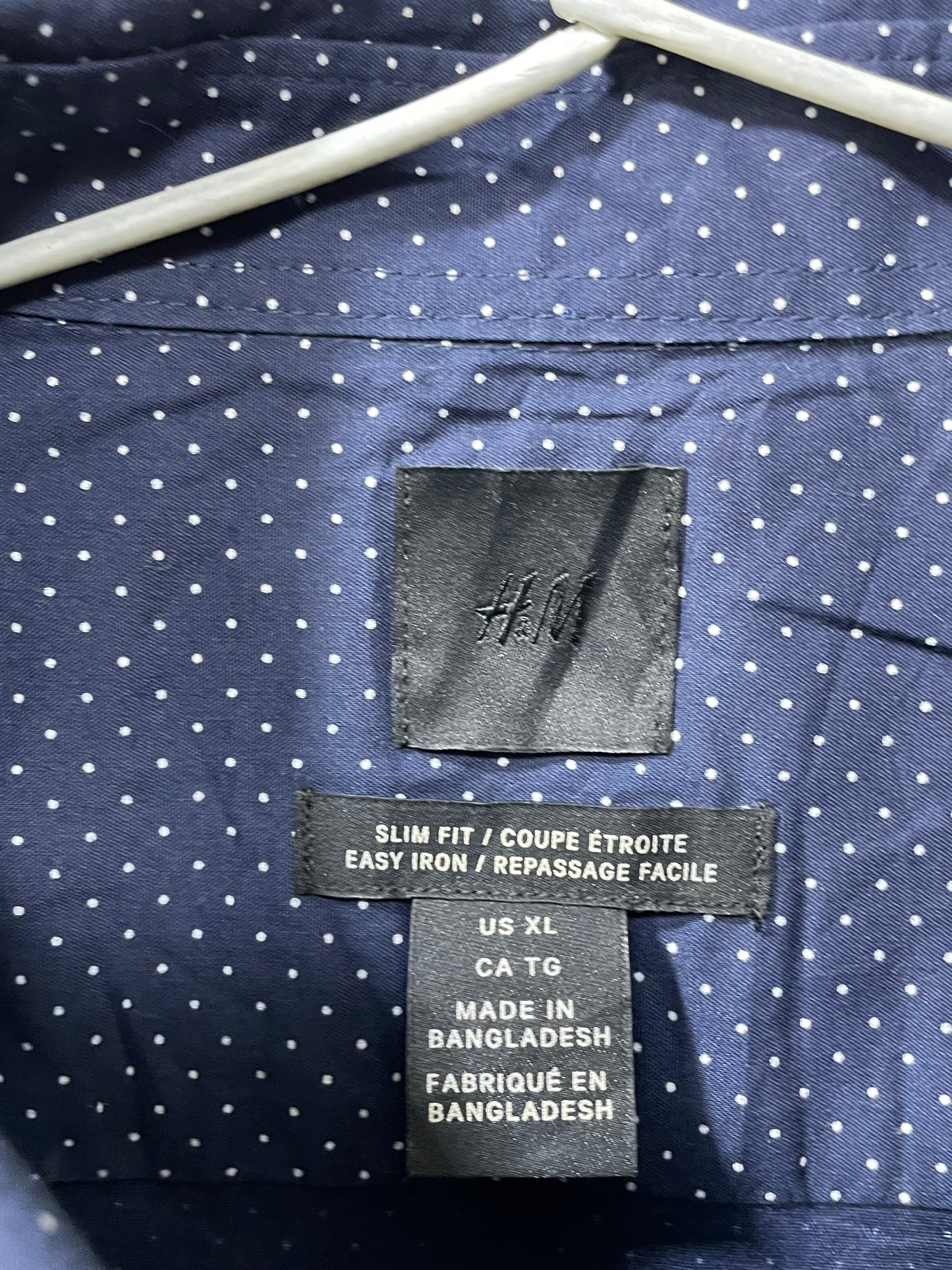H&M Blue Cotton Shirt For Men L