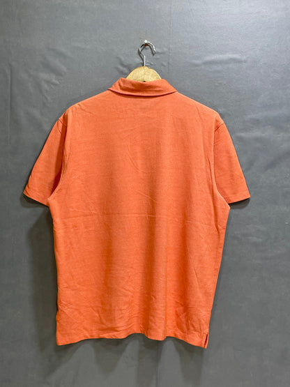 Michael Kors Orange Polyester Sport Polo T Shirt For Men L