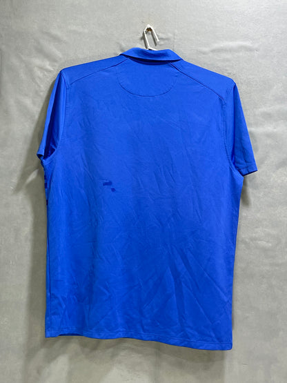Nike Blue Polyester Sport Polo T Shirt For Men M