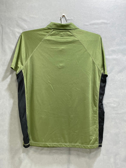 Old Mill Green Polyester Sport Polo T Shirt For Men L