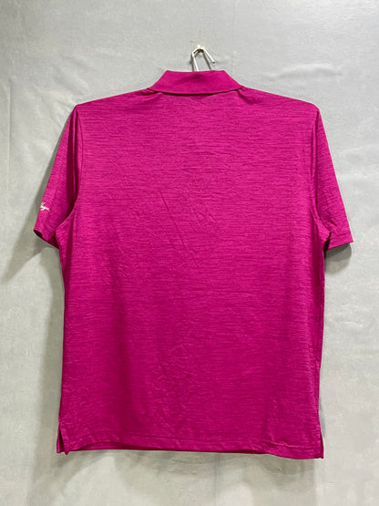 Walter Hagen Maroon Polyester Sport Polo T Shirt For Men L