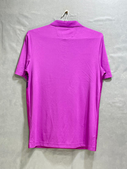 Fila Purple Polyester Sport Polo T Shirt For Men Small