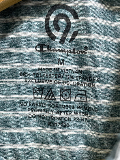 Champion Green Polyester Sport Polo T Shirt For Men M