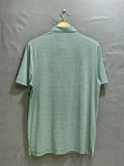 Champion Green Polyester Sport Polo T Shirt For Men M