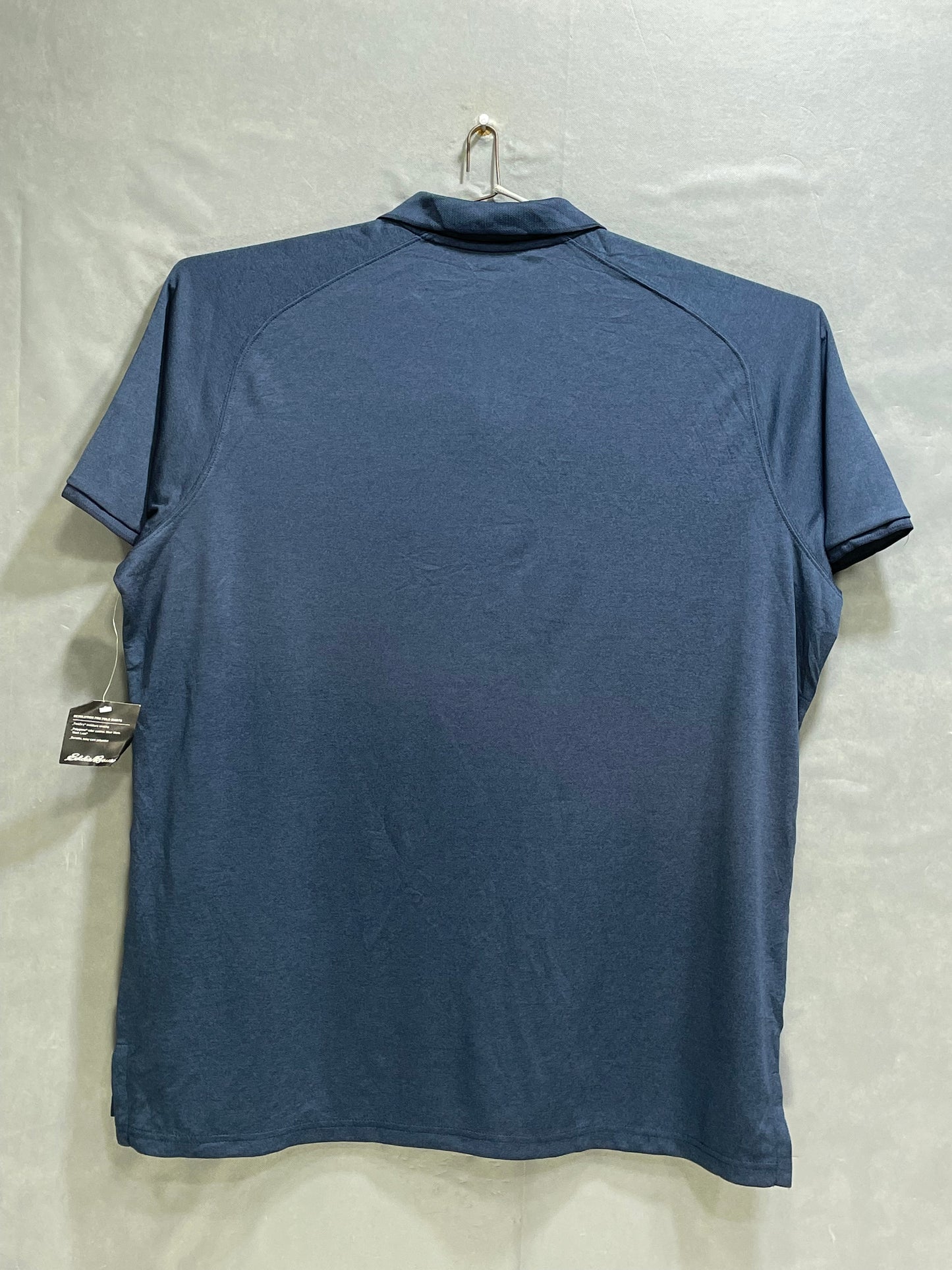Eddie Bauer Blue Polyester Sport Polo T Shirt For Men X Large