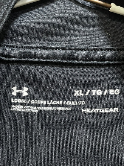 Under Armour Black Polyester Sport Polo T Shirt For Men L