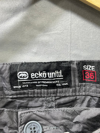 Ecko Unltd Gray Cotton Short For Men L