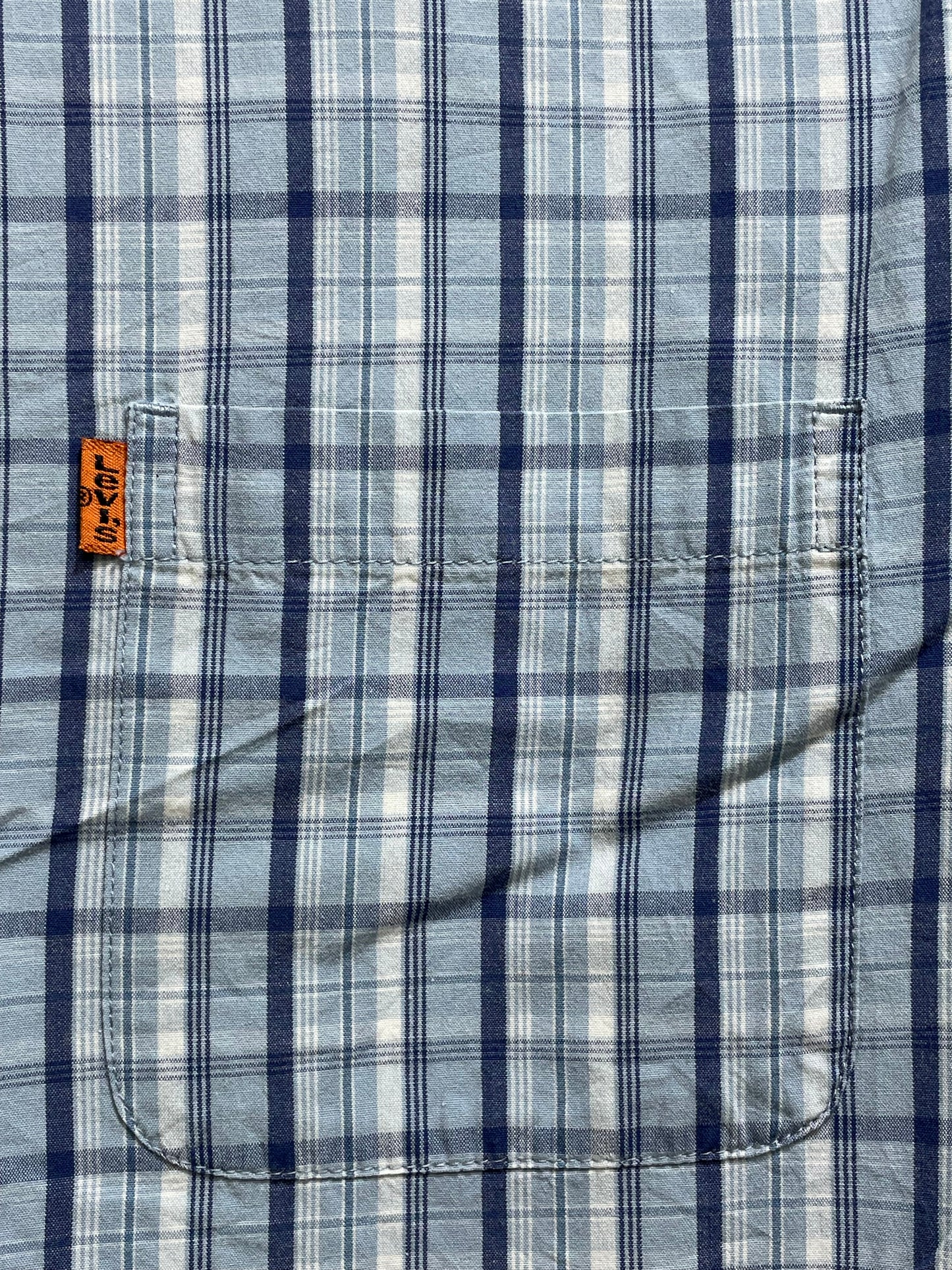 LEVIS Blue Cotton Shirt For Men Small