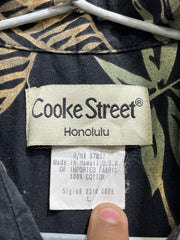 Cook Street Black Cotton Flower Shirt For Men X Large