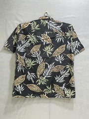 Cook Street Black Cotton Flower Shirt For Men X Large