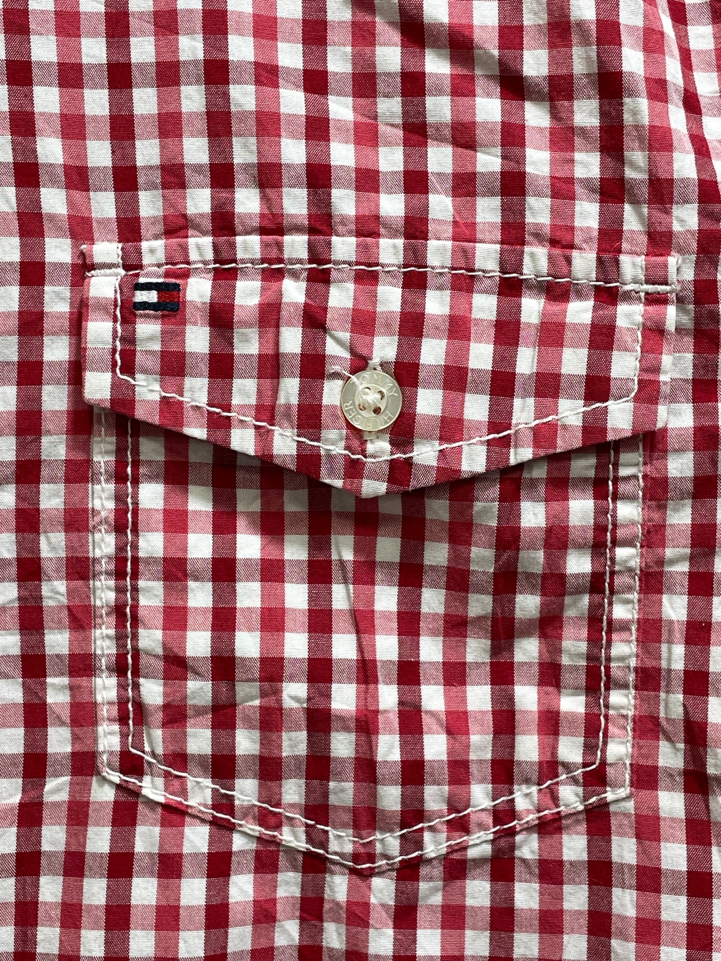 Tommy-Hilfiger Red Cotton Shirt For Men 16 to 18 Years