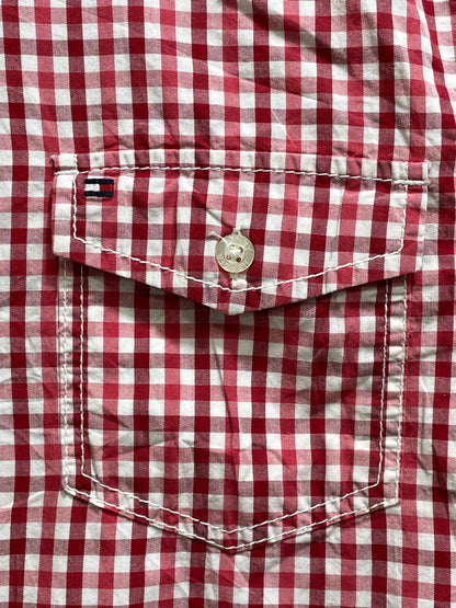 Tommy-Hilfiger Red Cotton Shirt For Men 16 to 18 Years
