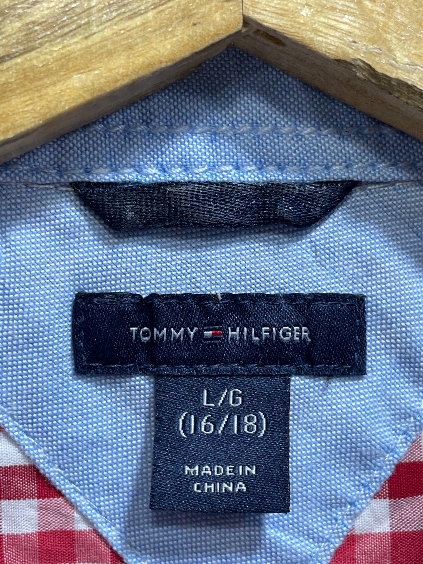 Tommy-Hilfiger Red Cotton Shirt For Men 16 to 18 Years
