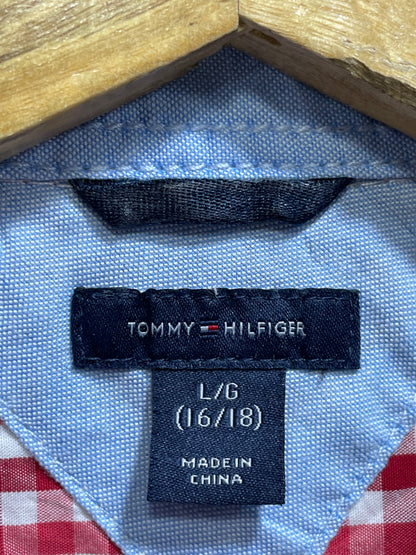 Tommy-Hilfiger Red Cotton Shirt For Men 16 to 18 Years