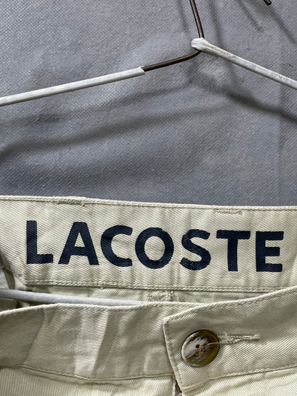 Lacoste Cream Cotton Short For Men L