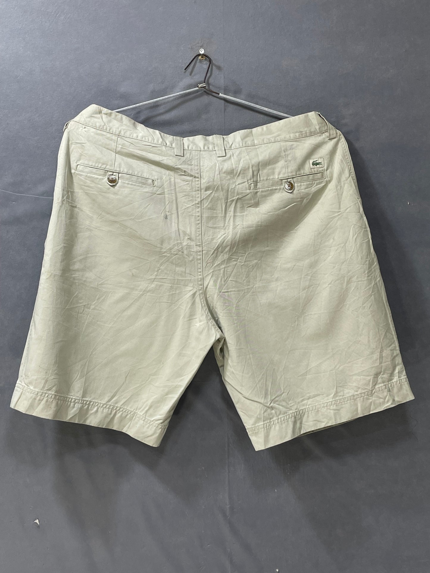 Lacoste Cream Cotton Short For Men L