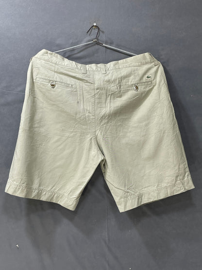 Lacoste Cream Cotton Short For Men L