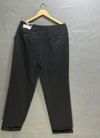 Chaps Black Cotton Dress Pant For Men L