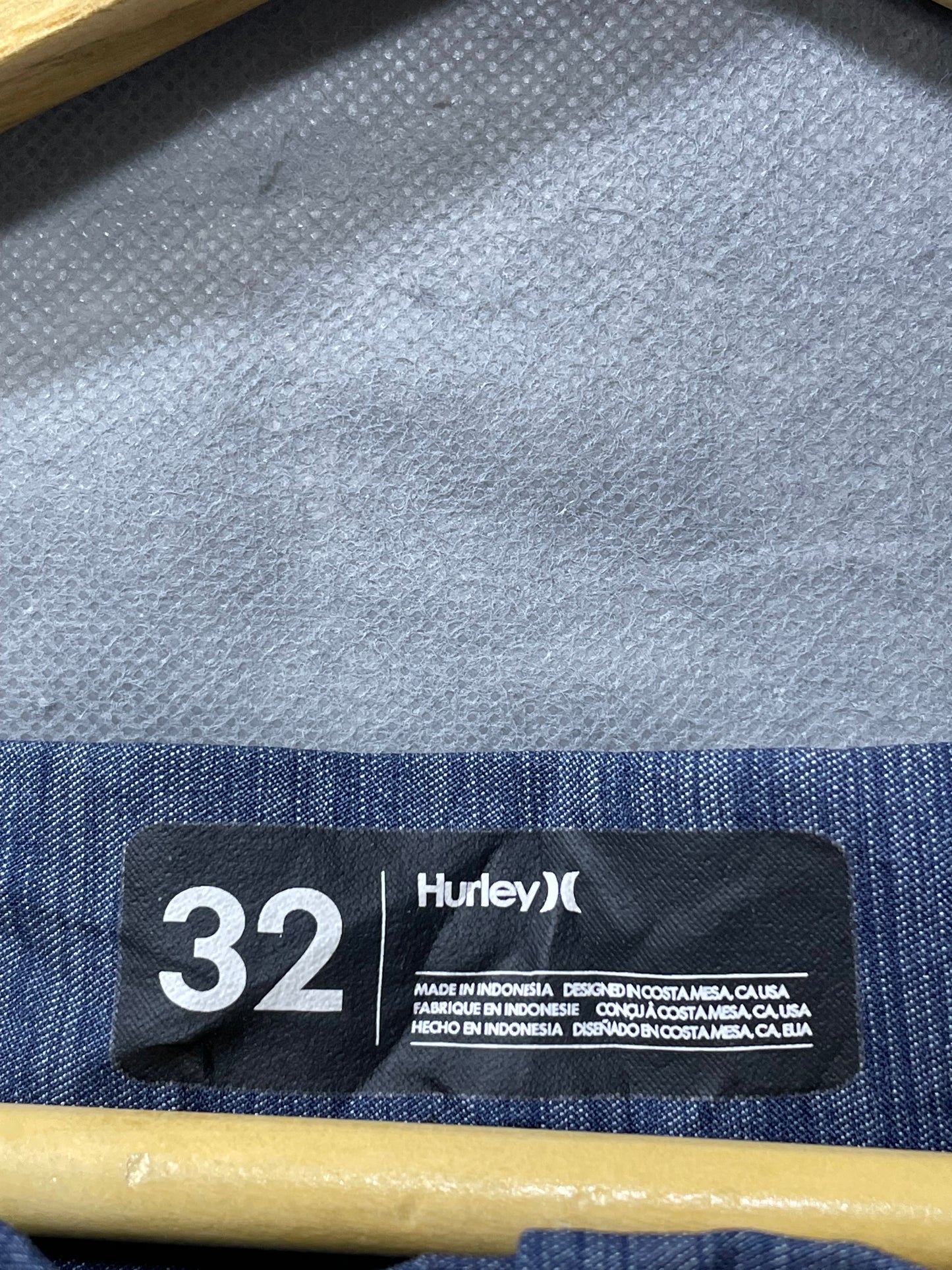 Hurley Blue Polyester Short For Men M