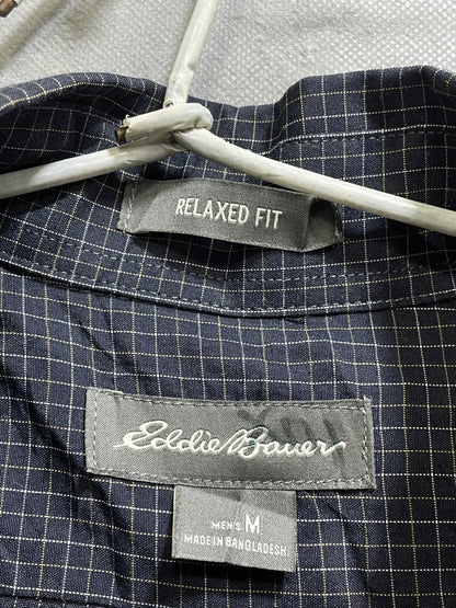 Eddie Bauer Blue Cotton Shirt For Men Medium