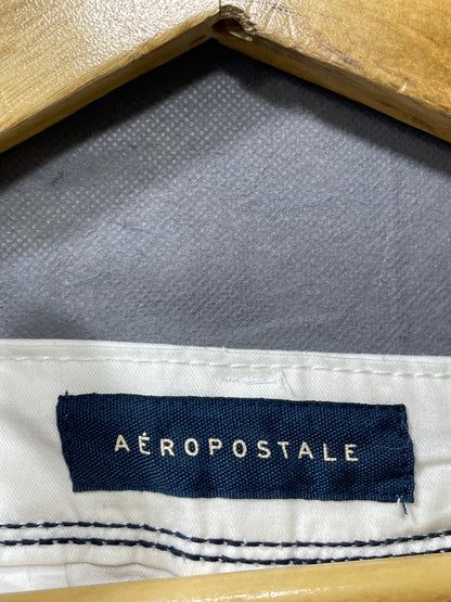 Aeropostale White Cotton Short For Men M