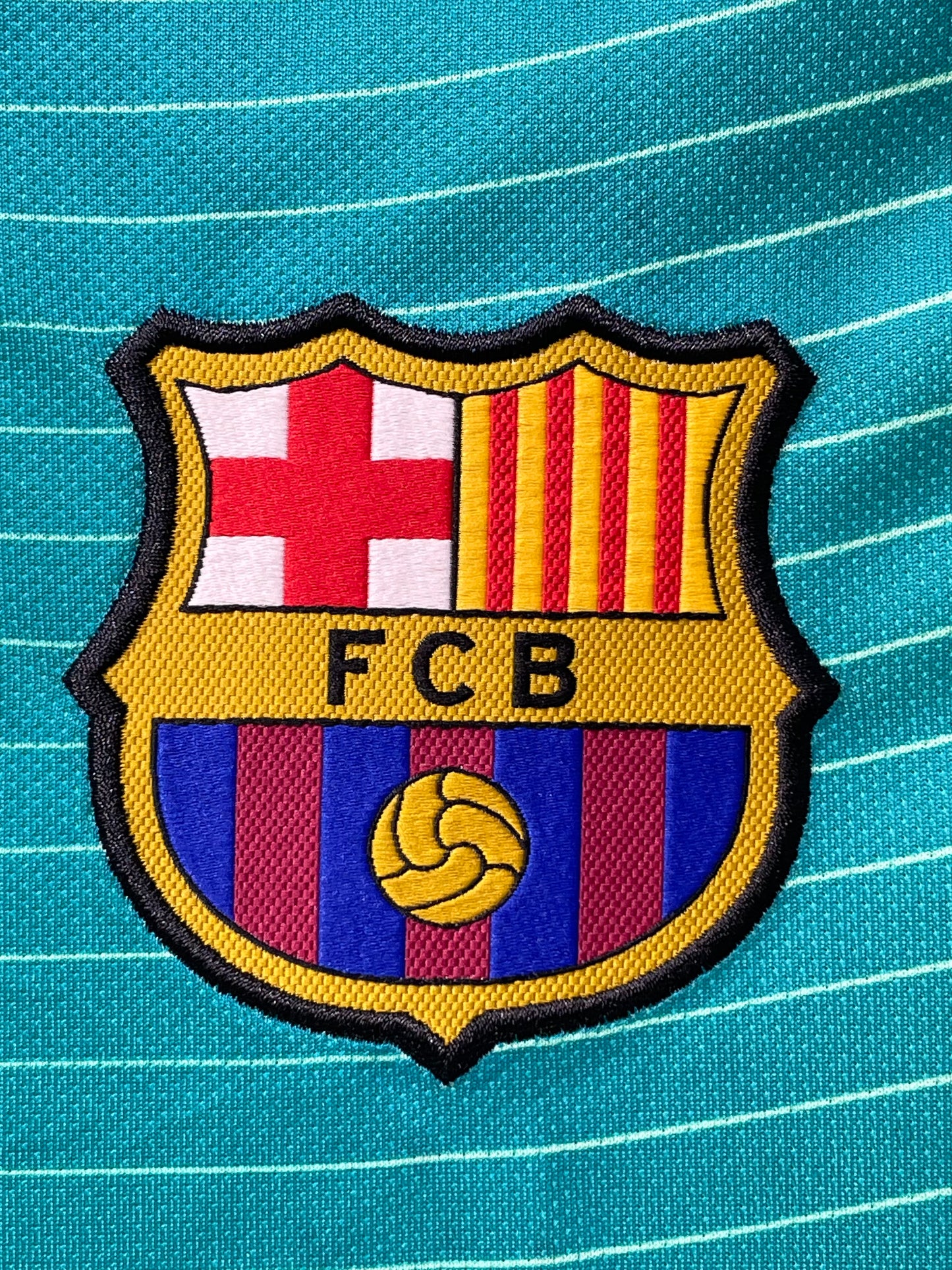 Nike Barcelona Green Football Sports For Men T Shirt M