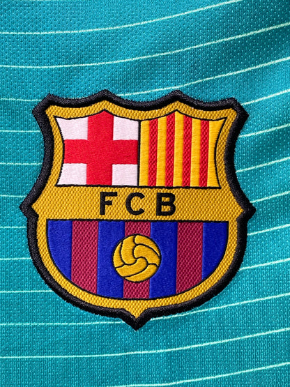 Nike Barcelona Green Football Sports For Men T Shirt M