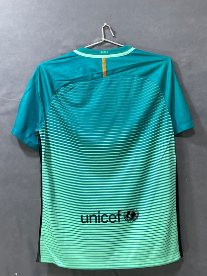 Nike Barcelona Green Football Sports For Men T Shirt M