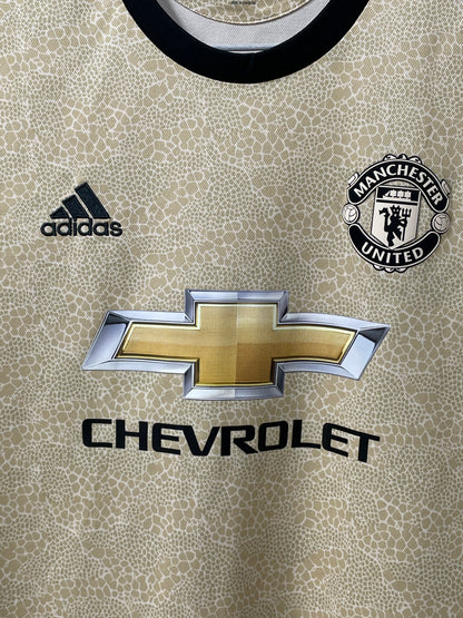 Adidas Manchester United Cream Football Sports For Men T Shirt L